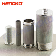 Customized 10 Mikron gesinterte poröse Metall -Metall -Stahlzylinder -Netzfilterpatrone für die Ölwasserfiltration